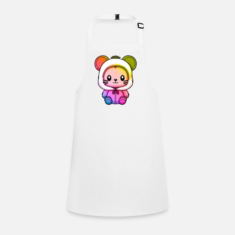 Mouse Winter Animal Colorful Comic Children's Apron