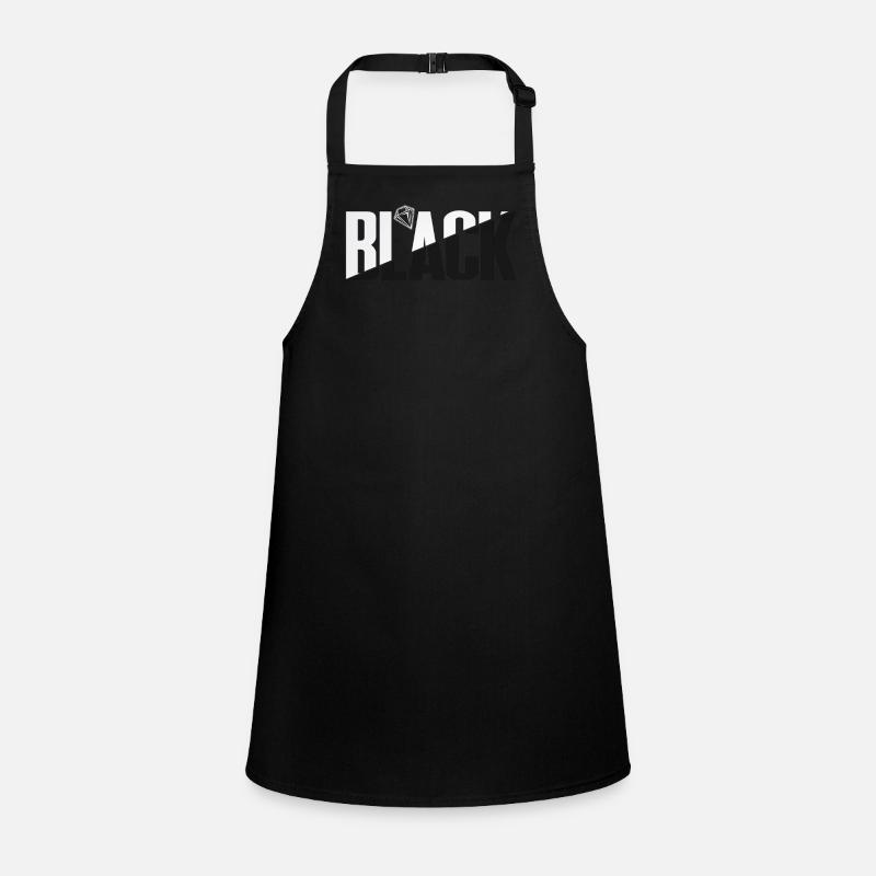 Schwarzes Typografie-Design Black Typography Schürze für Kinder