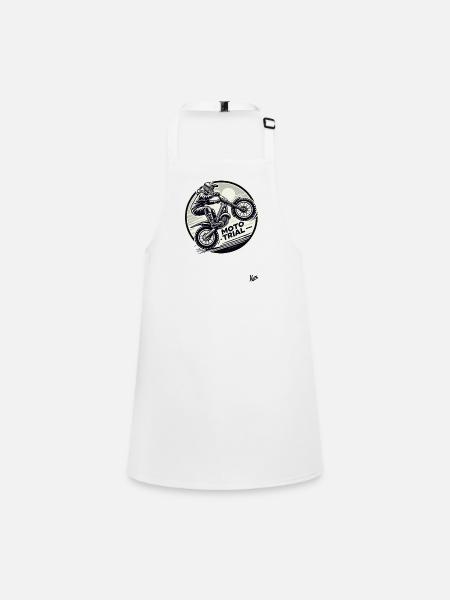 Moto Trial Motocross - Children's Apron - white - Front