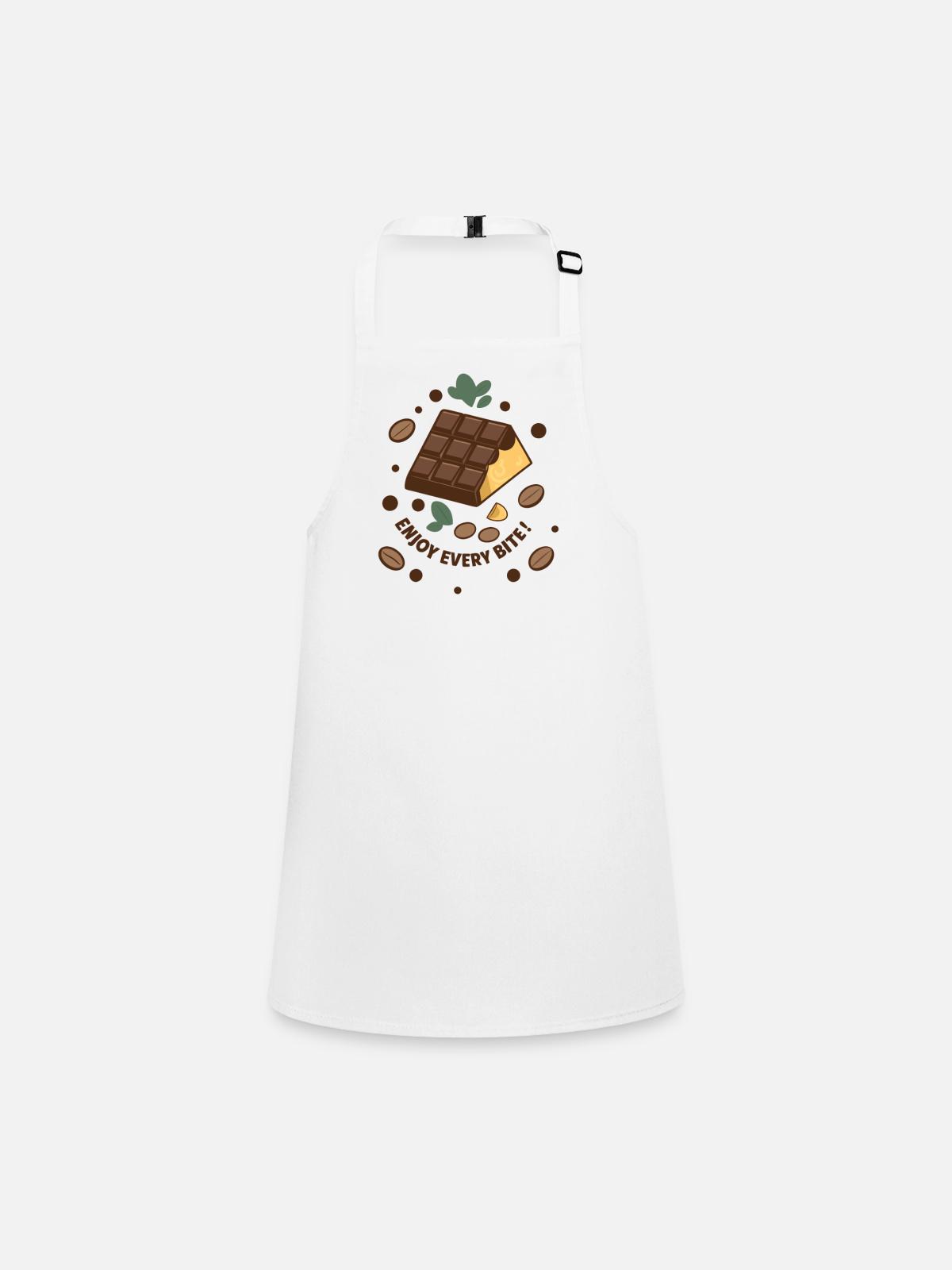 TABLETTES DE CHOCOLAT - Tablier Enfant - blanc - Devant