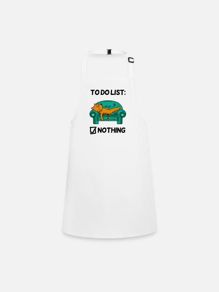 Funny Saying Funny Sayings - Cat - Children's Apron - white - Front