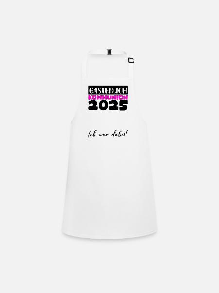 Communion 2025 Guest Book Gift Girls Boys - Children's Apron - white - Front