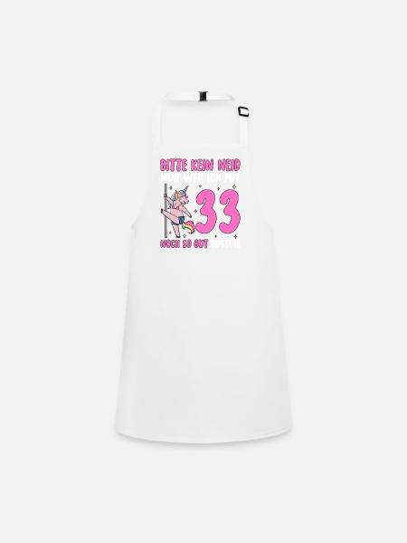 Please No Envy 33 Birthday - Children's Apron - white - Front