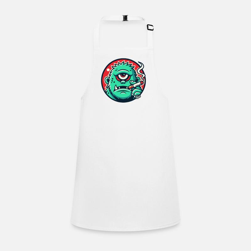Cool Green Monster Guy Children's Apron
