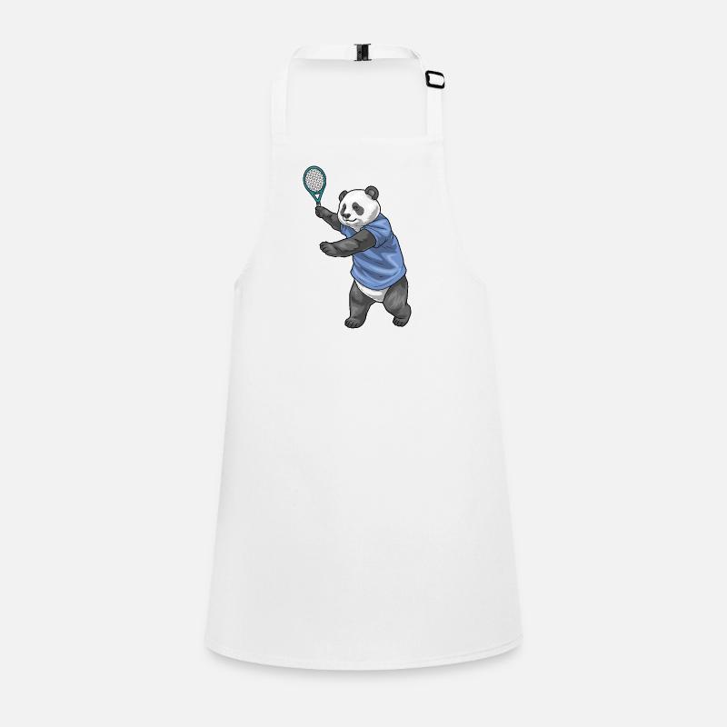 Panda Tennis Racket Children's Apron