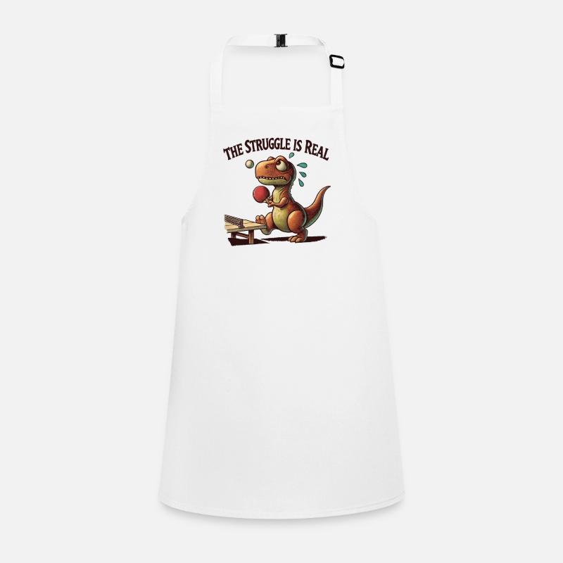 Drôle T-Rex Lutte Tennis de Table Dire Design Tablier Enfant