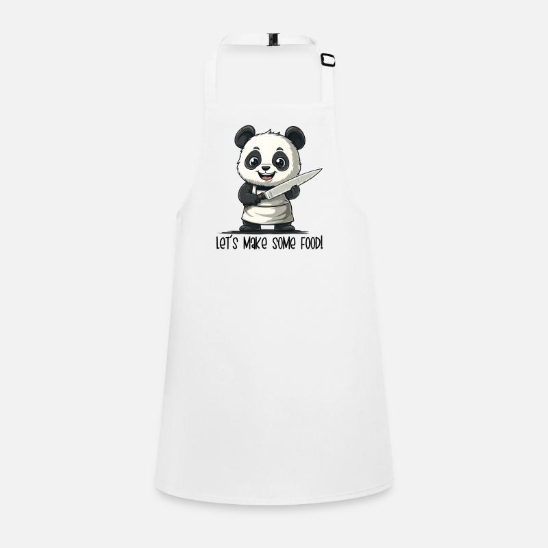 Let's Make Some Food – Panda Chef Cartoon Children's Apron