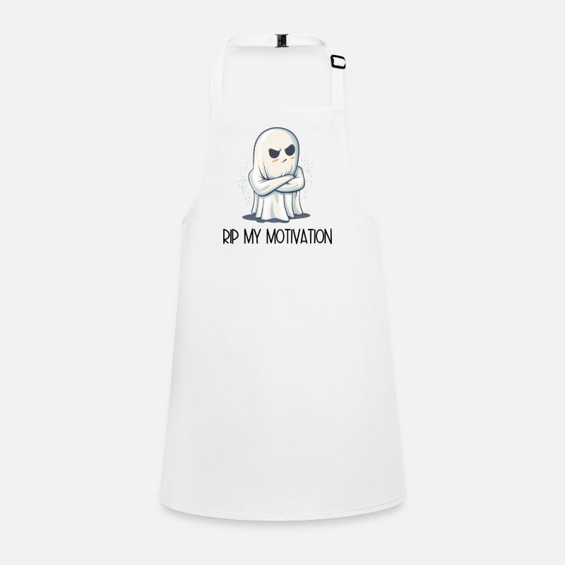 Eingeschnappter Geist – RIP MY MOTIVATION Schürze für Kinder
