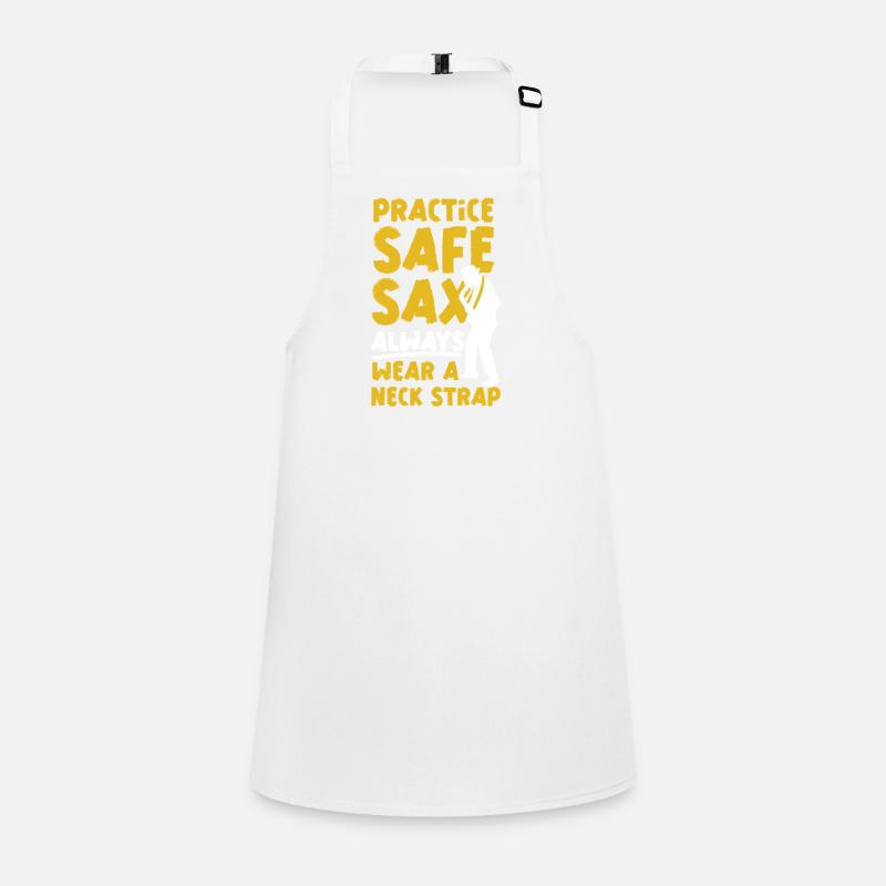 Saxophones Pun Practice Safe Sax Children's Apron