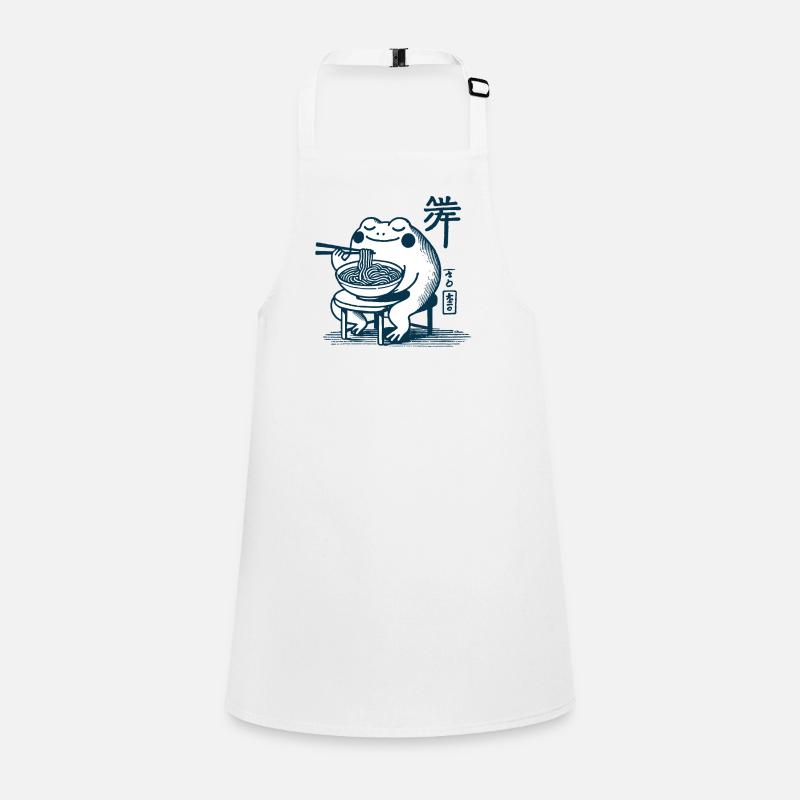 Kawaii Frosch Mit Ramen-Nudeln Ukiyo-E Japanisch Schürze für Kinder