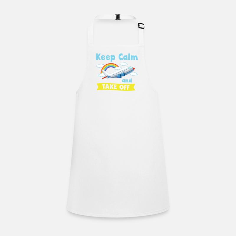 Keep Calm And Take Off Fun Vacation Children's Apron