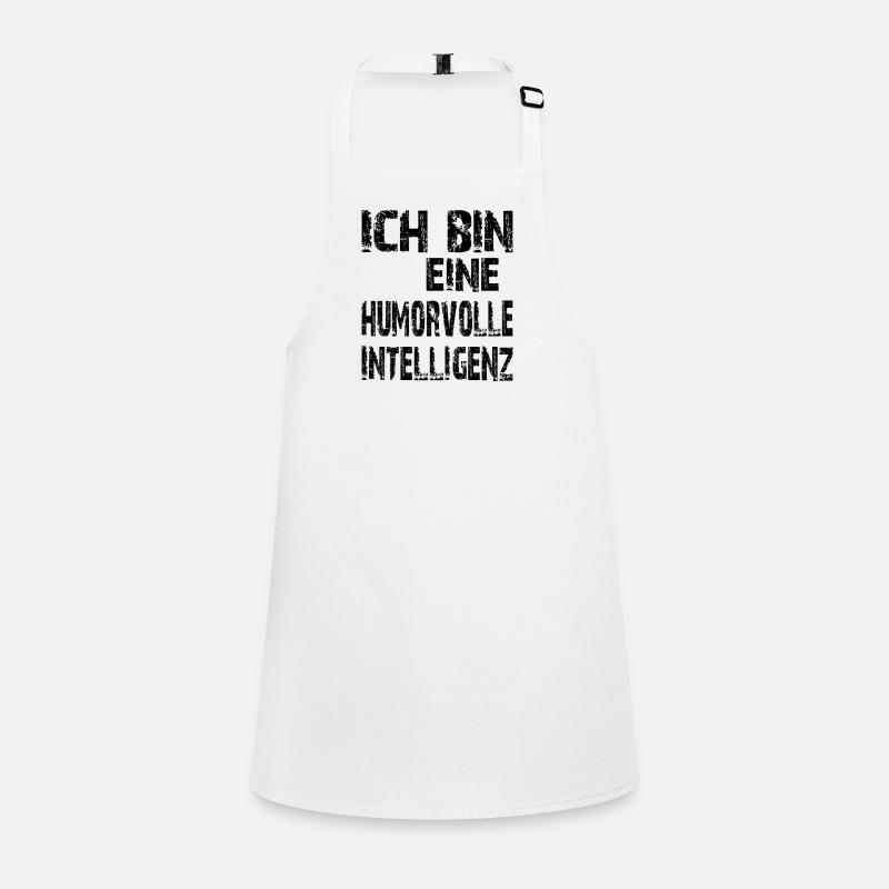 KI Spruch Ich bin eine humorvolle Intelligenz Schürze für Kinder