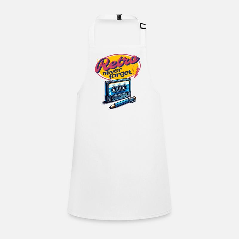 Retro Cassette and Pen Never Forget Cool Fun Children's Apron