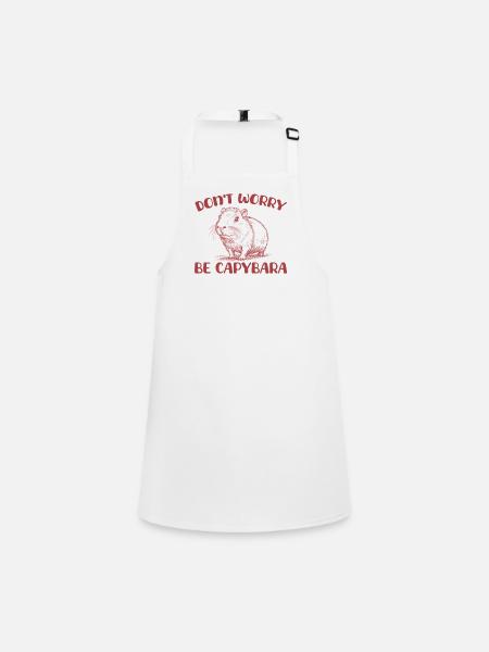 Don't worry, be Capybara Funny - Children's Apron - white - Front