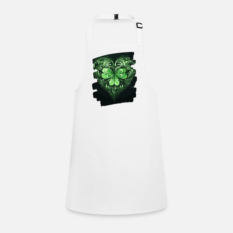 Saint-Patrick Shamrock Heart Tablier Enfant
