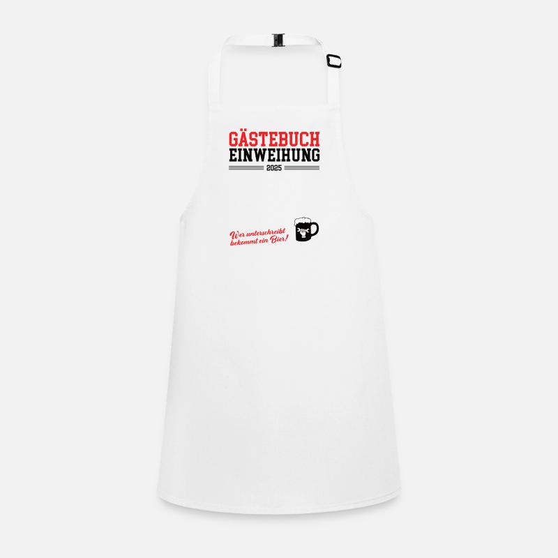 Einweihung 2025 Neue Wohnung Geschäft Gästebuch Schürze für Kinder