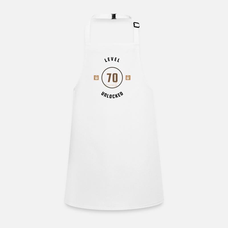 70th Birthday Level seventy unlocked, gift Children's Apron