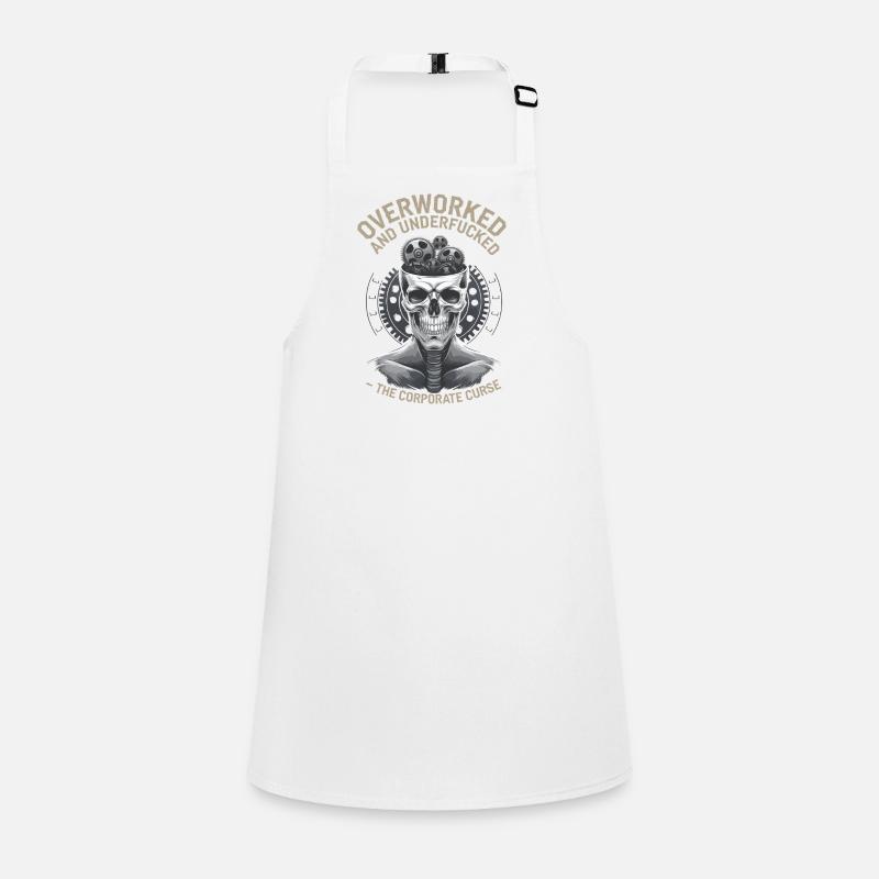 Overworked & Undervalued - Corporate Skull Design Children's Apron