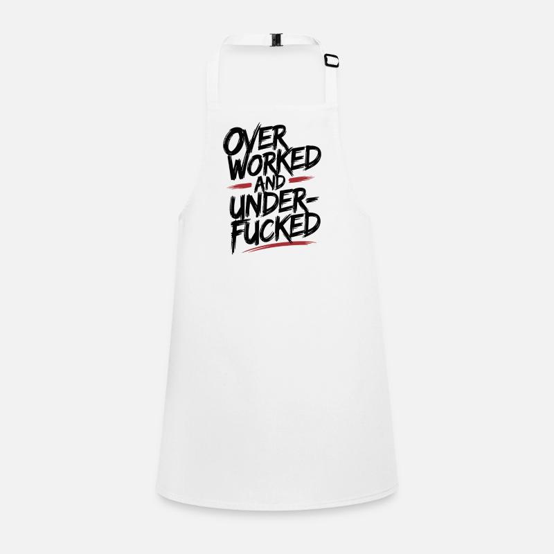 Edgy Overworked and Underfucked Graffiti Art Children's Apron