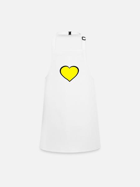 Heart Hearts Friendship - Children's Apron - white - Front