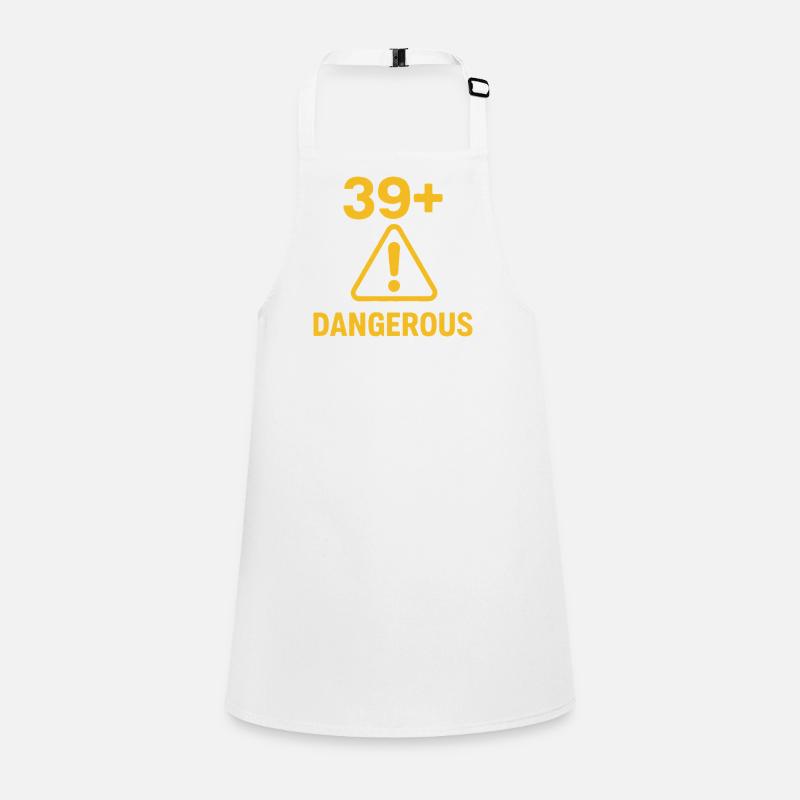 Lustiges 39 Plus Geburtstags-Warnschild Schürze für Kinder