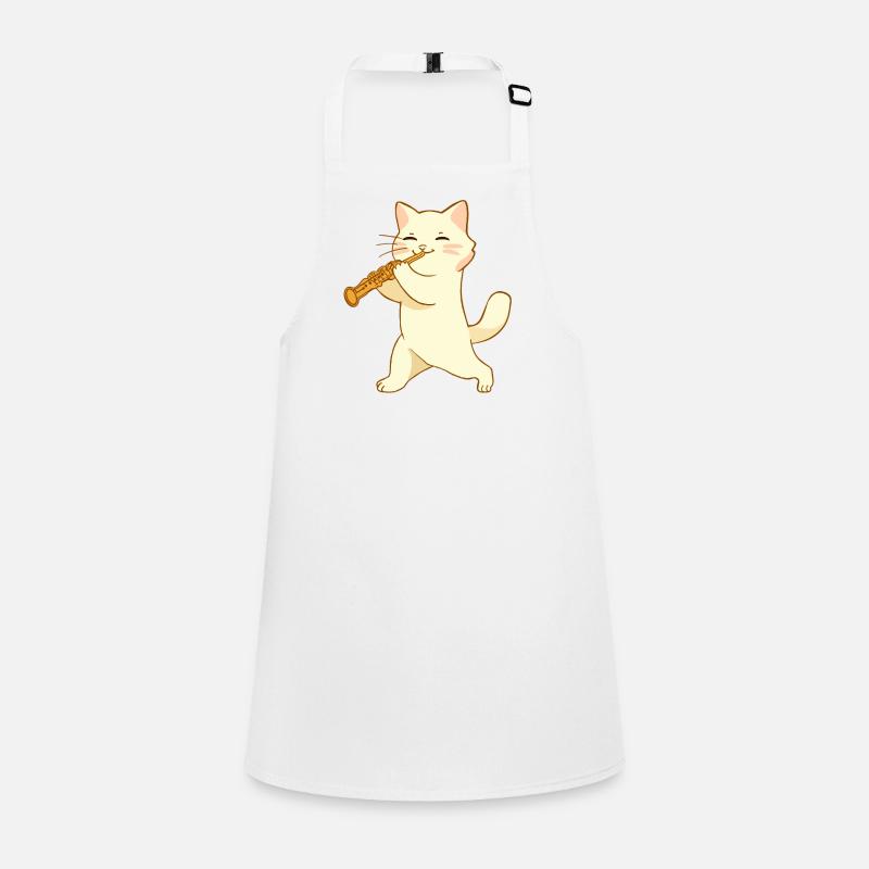 Le chat joue du hautbois Tablier Enfant