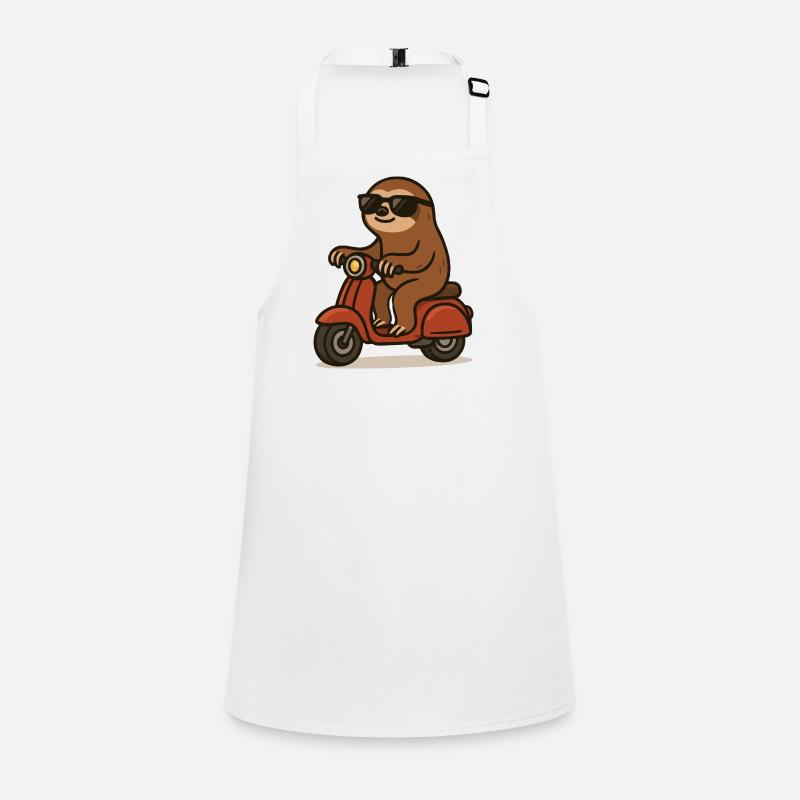 Sloth Moped Children's Apron