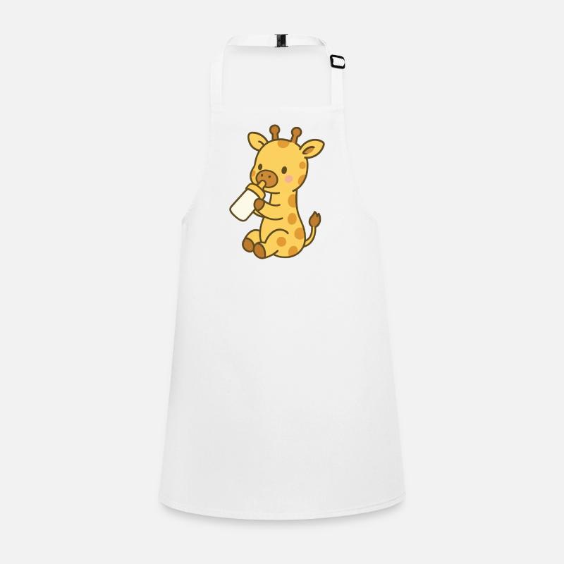 Giraffe love with bottle Children's Apron