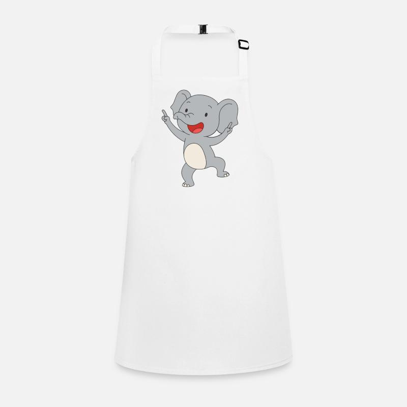 Happy elephant calf Children's Apron