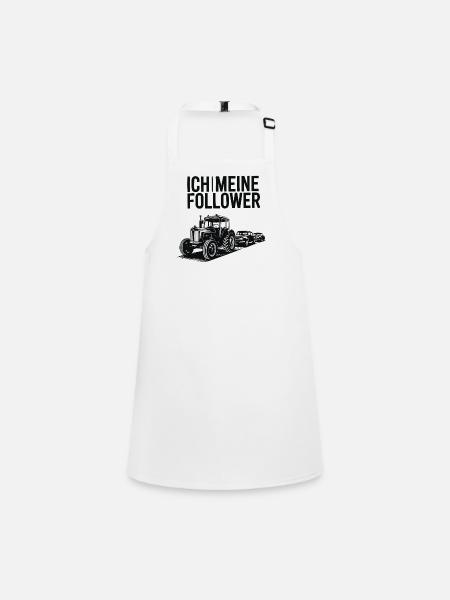 Me & My Followers – Traktor Edition - Children's Apron - white - Front