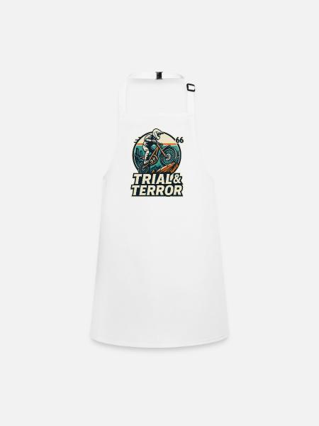 Motocross hero at Moto Trial and Terror Ride - Children's Apron - white - Front