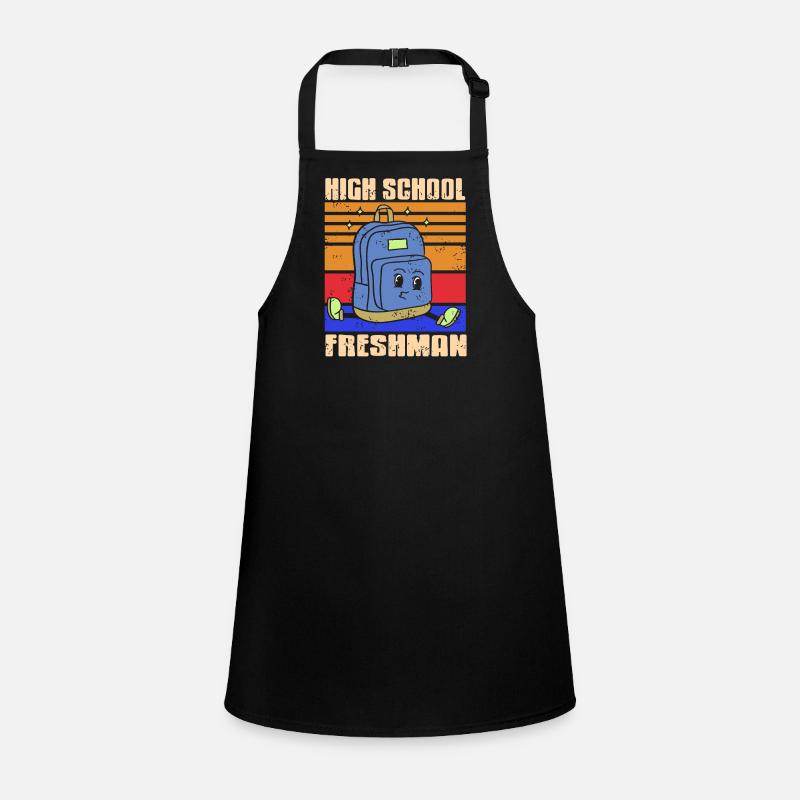 High School Freshman Backpack Cartoon Children's Apron