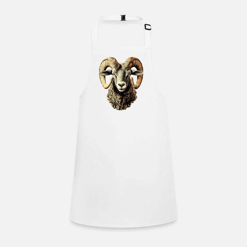 Widder Mufflon Aries Wilde Schafe Männliches Schaf Schürze für Kinder