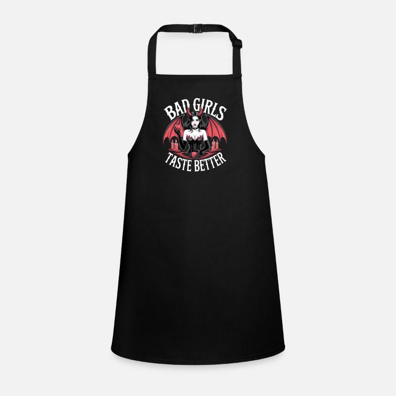 Bad Girls Taste Better! Goth Gothic Emo Baddie Children's Apron