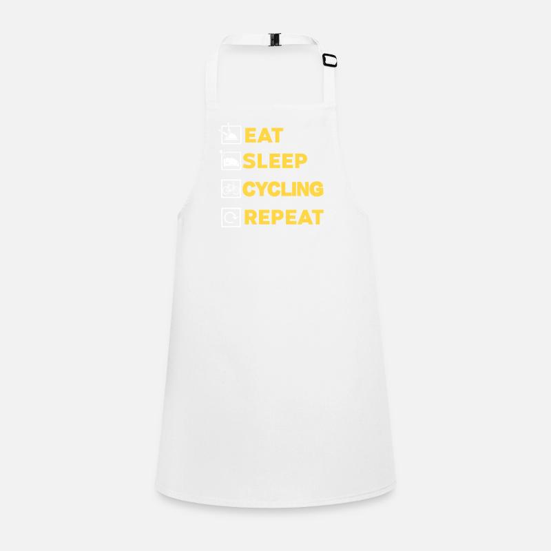 Eat Sleep Cycling Repeat Routine Lifestyle Schürze für Kinder
