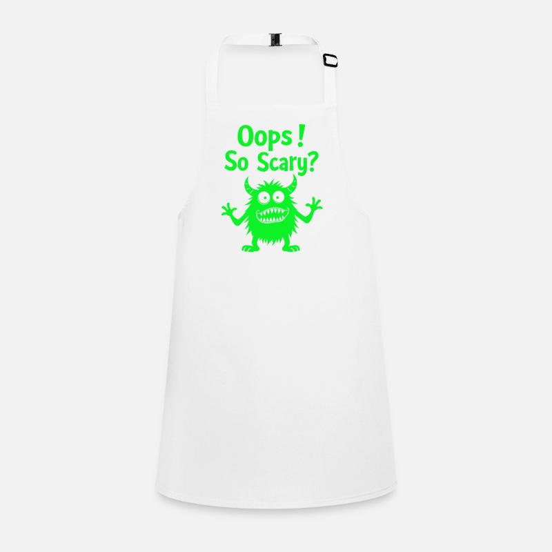 Oops! So Scary? Funny Monster Children's Apron
