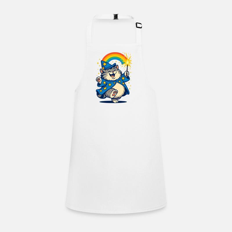  Wizard Cat with Rainbow and Sparkles, Cats Children's Apron