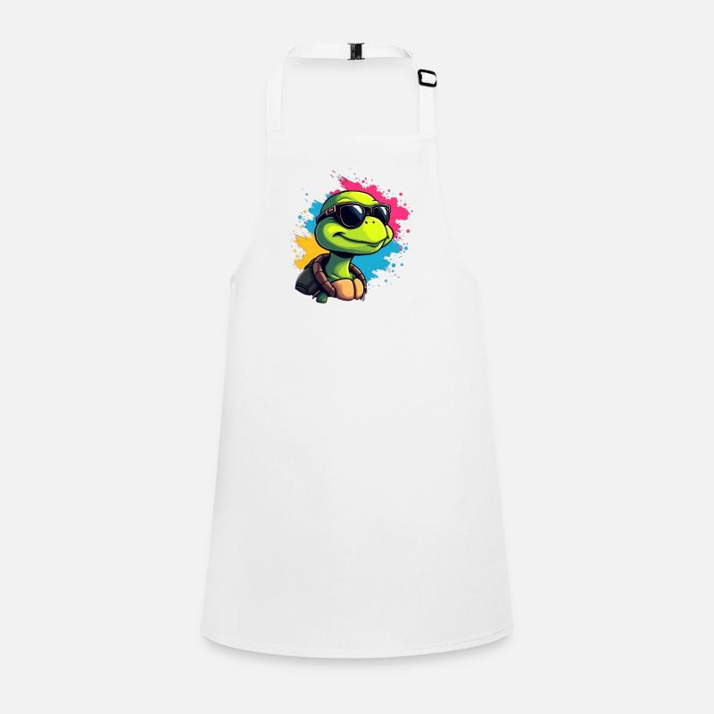 Casual turtle with sunglasses Children's Apron