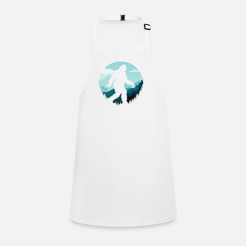 Wild mountain silhouettes motif Children's Apron