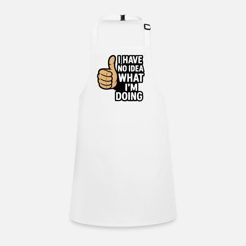 Humorous saying with thumbs Children's Apron