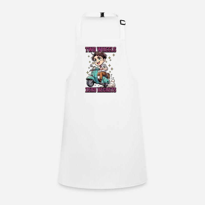Scooter Two Wheels Zero Regrets Scooter Driver Children's Apron