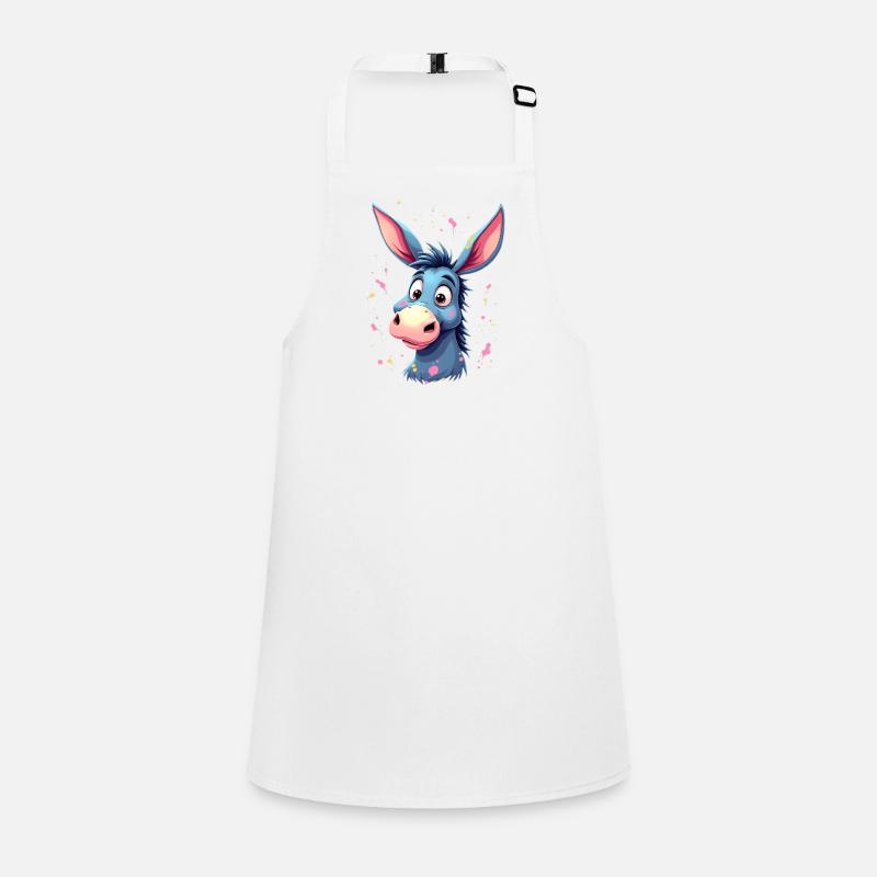 Charming donkey figure with colorful spray technique Children's Apron
