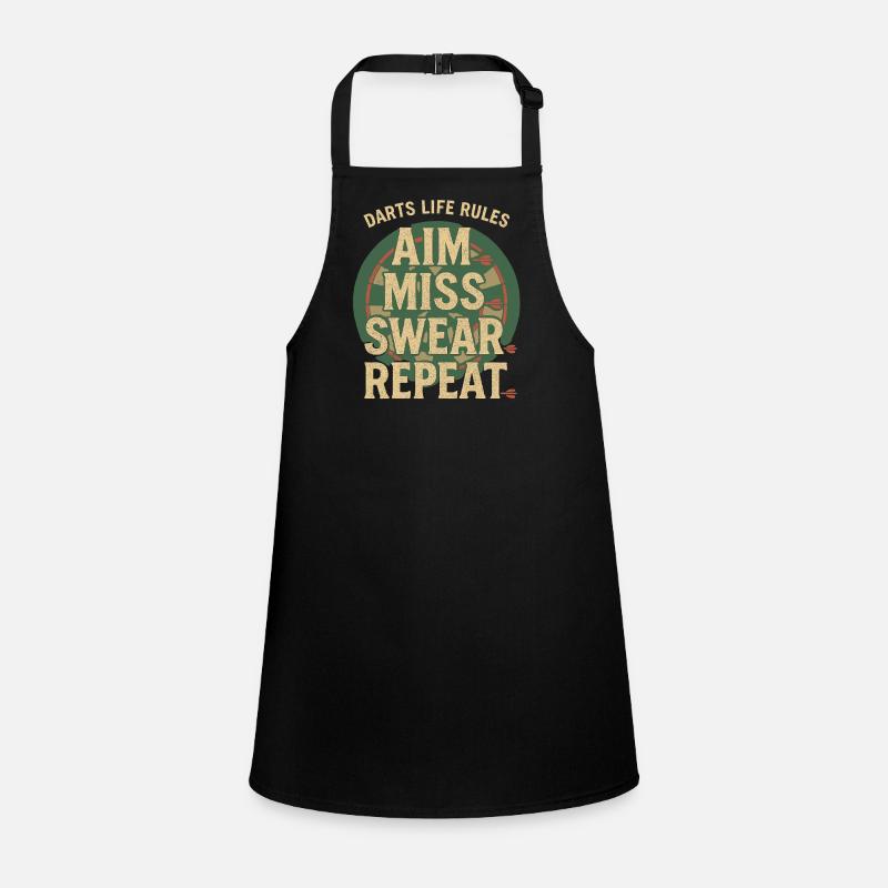 Aim Miss Swear Repeat Children's Apron
