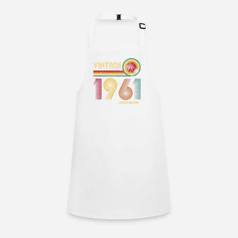 Design rétro multicolore vintage des années 70 Tablier Enfant