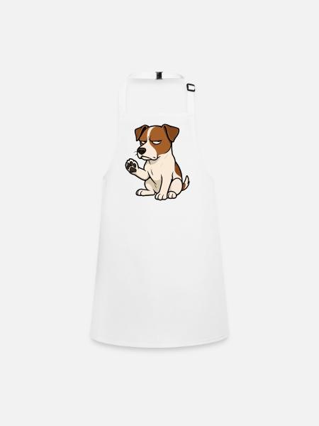 Jack Russell terrier Jack Russell amoureux Jackie - Tablier Enfant - blanc - Devant