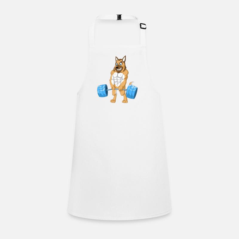 German Shepherd Weightlifting Children's Apron