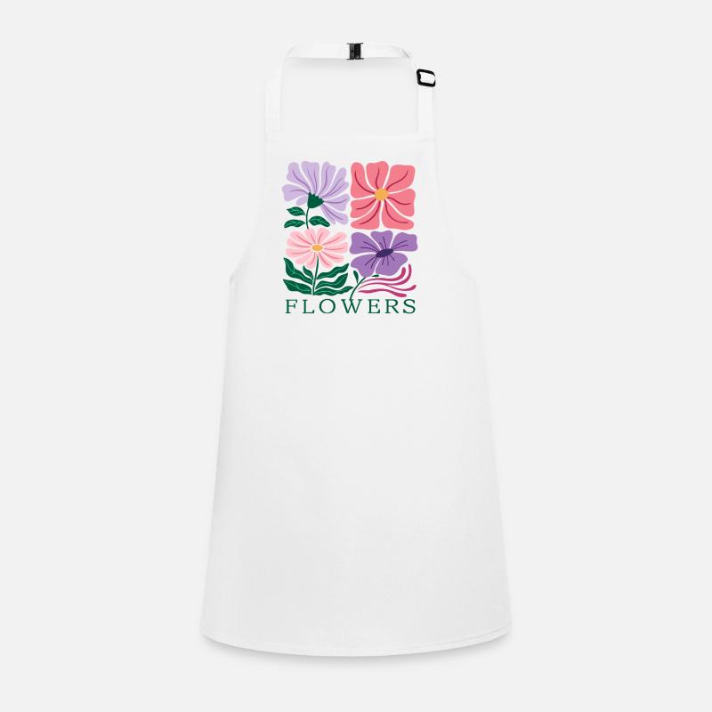 Motif floral avec des fleurs pastel Tablier Enfant