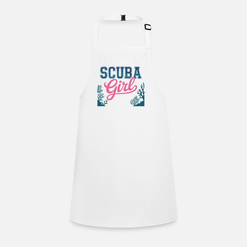 Scuba Girl Diving Design Children's Apron