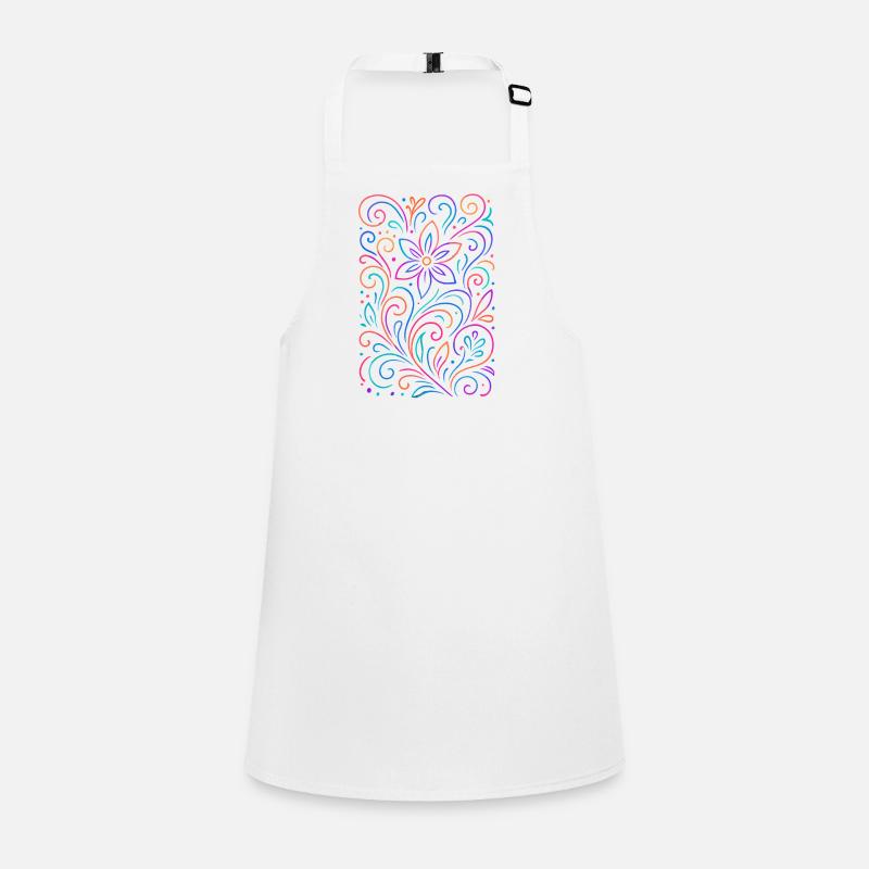 Colorful floral patterns in mandala style Children's Apron