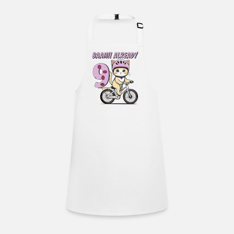 KATZE FAHRRAD BAAM!! ALREADY NEUN Schürze für Kinder